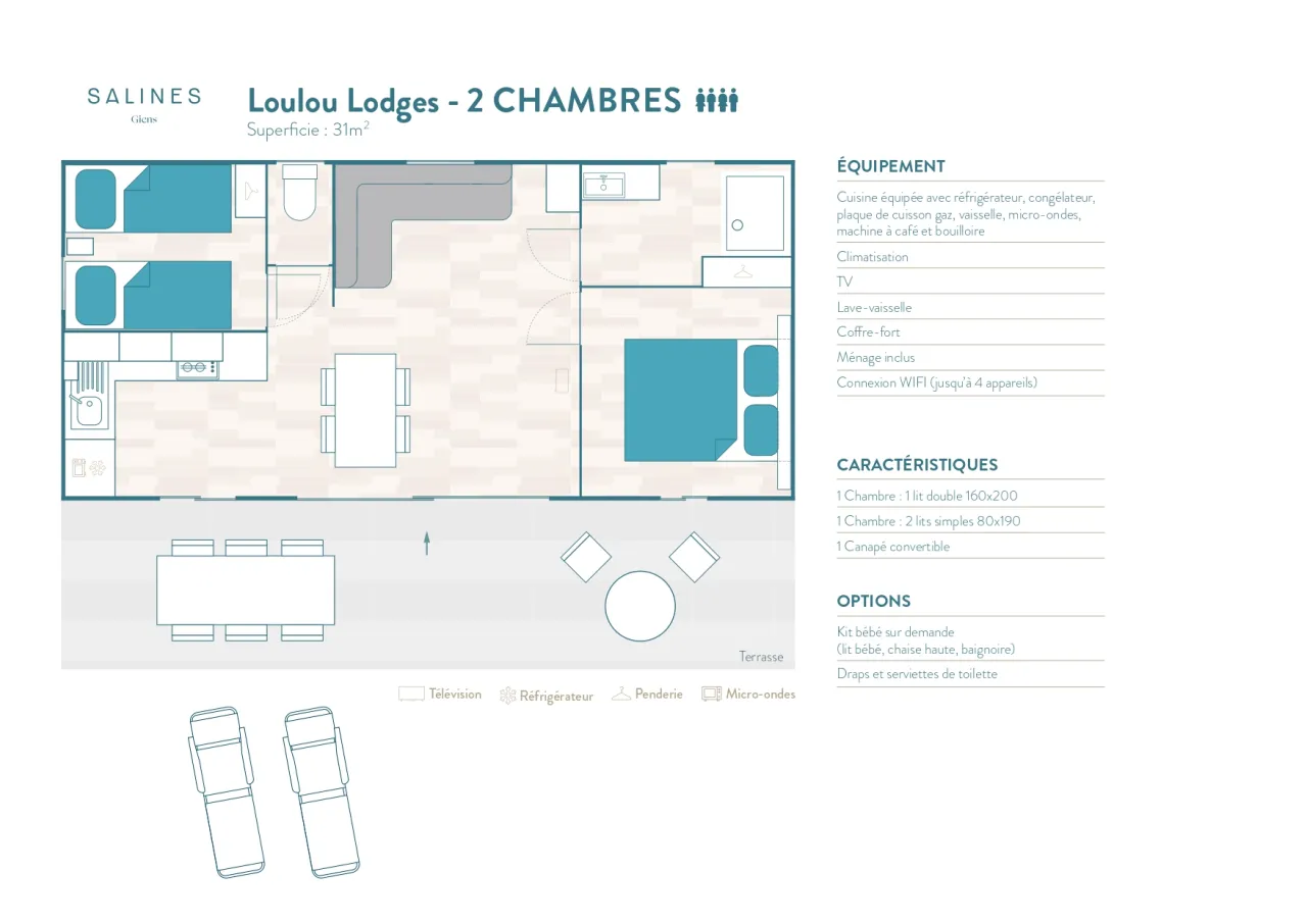 Chaque Cabane a sa propre personnalité : agencement, couleurs, décoration… tout a été pensé avec soin par nos équipes, pour offrir le même confort et niveau de service, quelle que soit celle qui vous sera octroyée.